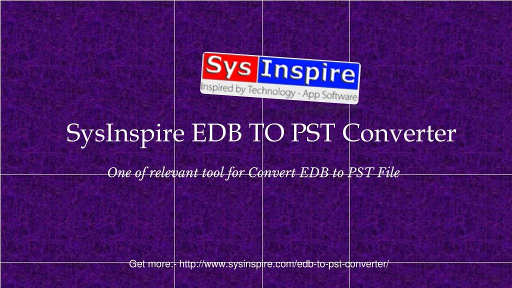 sysinspire edb to pst converter