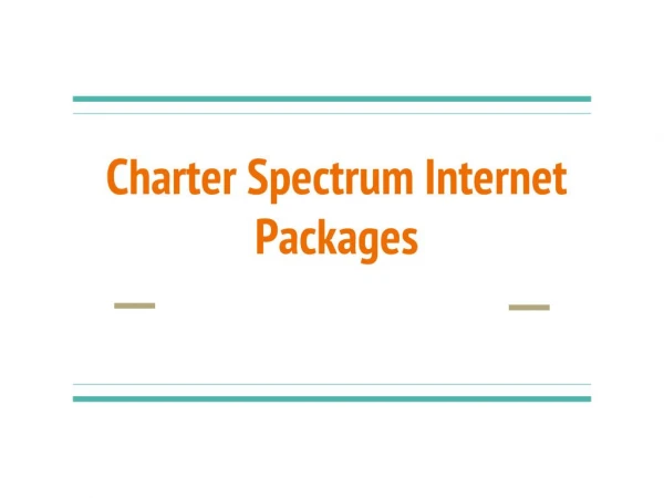 Charter Spectrum Internet Plans