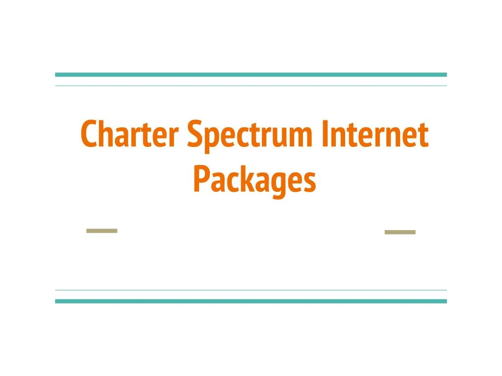 charter spectrum internet packages