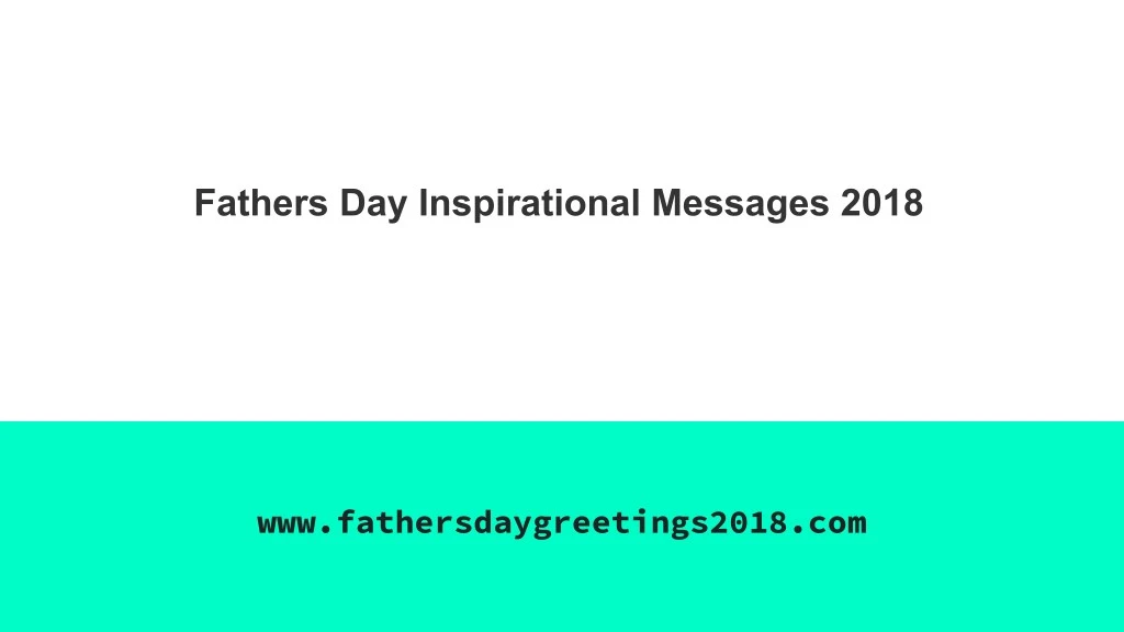 fathers day inspirational messages 2018
