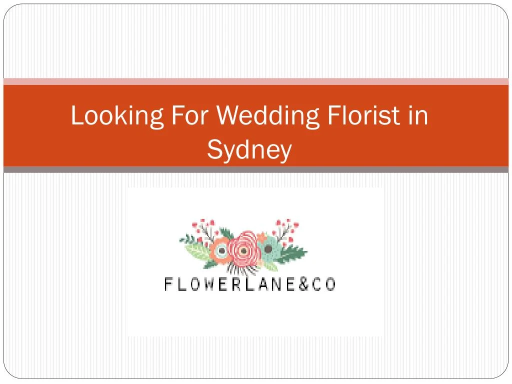 looking for wedding florist in sydney