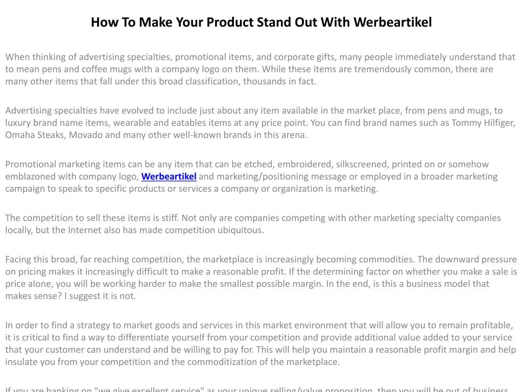 how to make your product stand out with werbeartikel