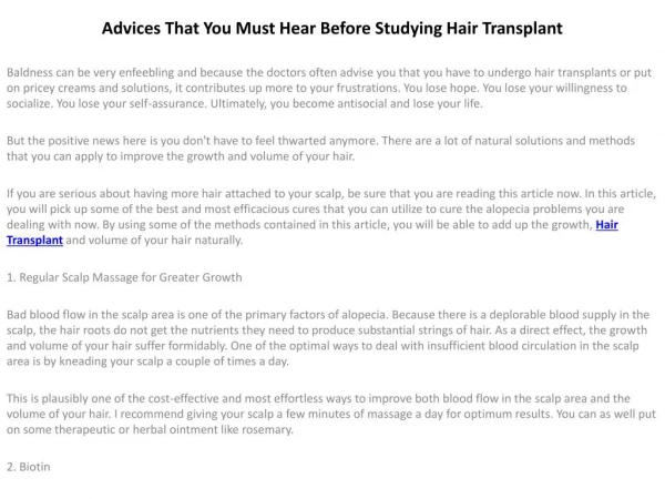 Best Hair Transplant Service