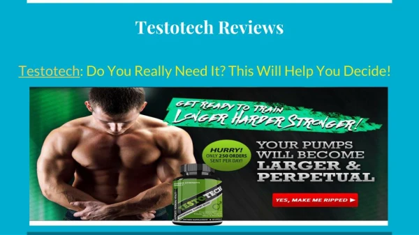 Turn Your Testotech Muscle Into A High Performing Machine