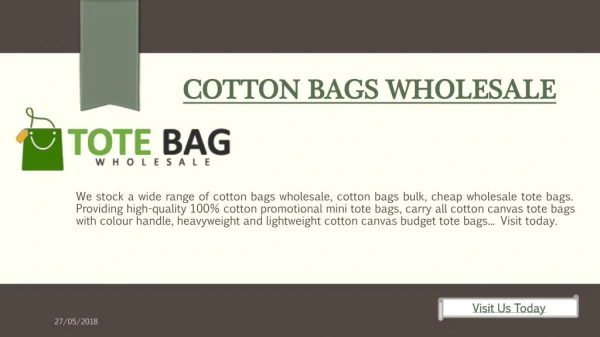 Cotton Bags Wholesale