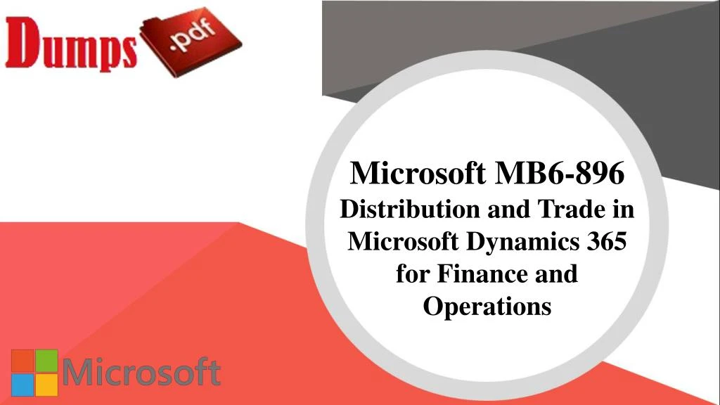 microsoft mb6 896 distribution and trade