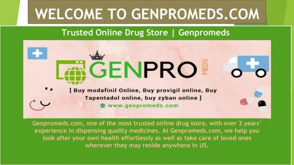 Online pharmacy to buy Pain medicine | Buy Tapentadol online| Genpromeds