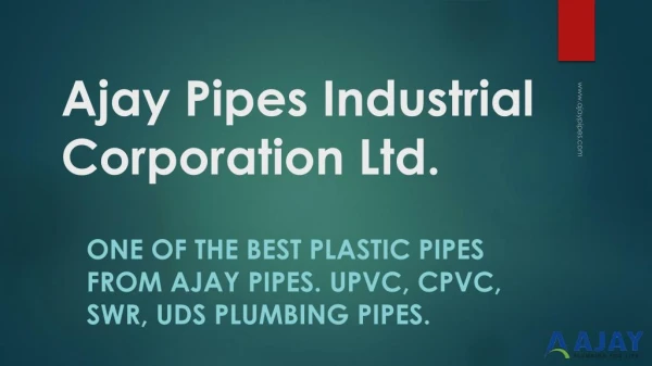 UPVC Pipe and Applications for Domestic Water Supply