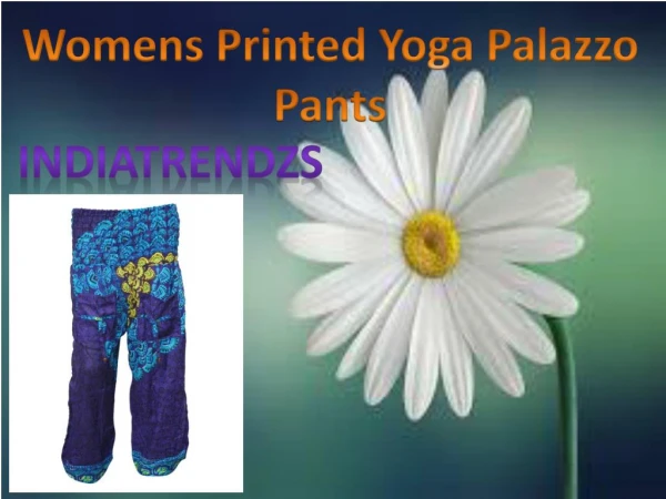 Womens Printed Style Palazzo PantsWomens Printed Style Palazzo Pants