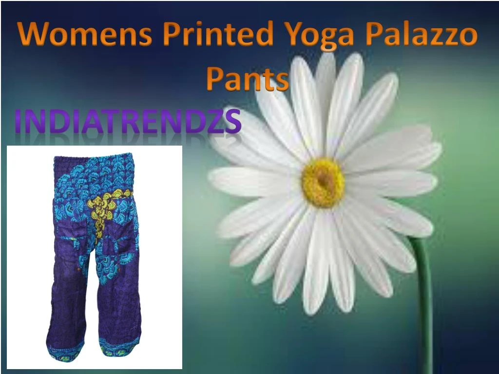 womens printed yoga palazzo pants