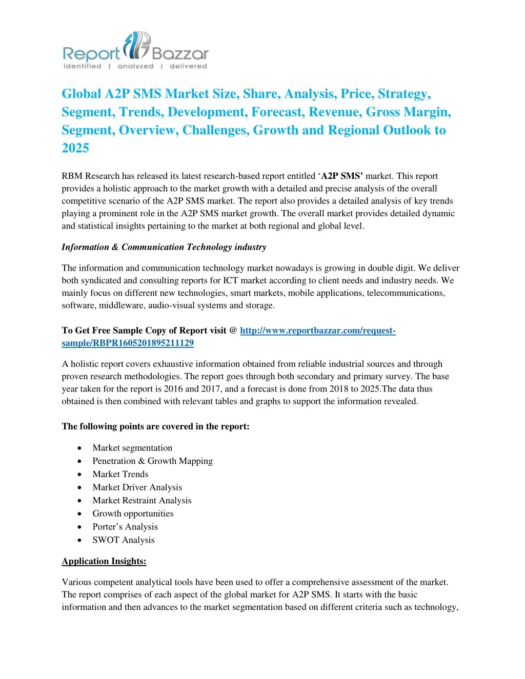 global a2p sms market size share analysis price