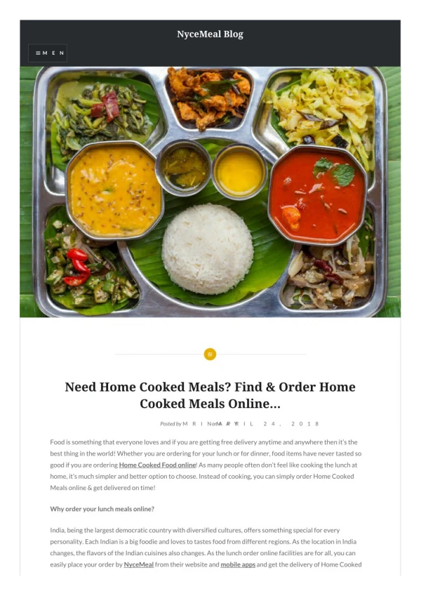 Need Home Cooked Meals? Find & Order Home Cooked Meals Online