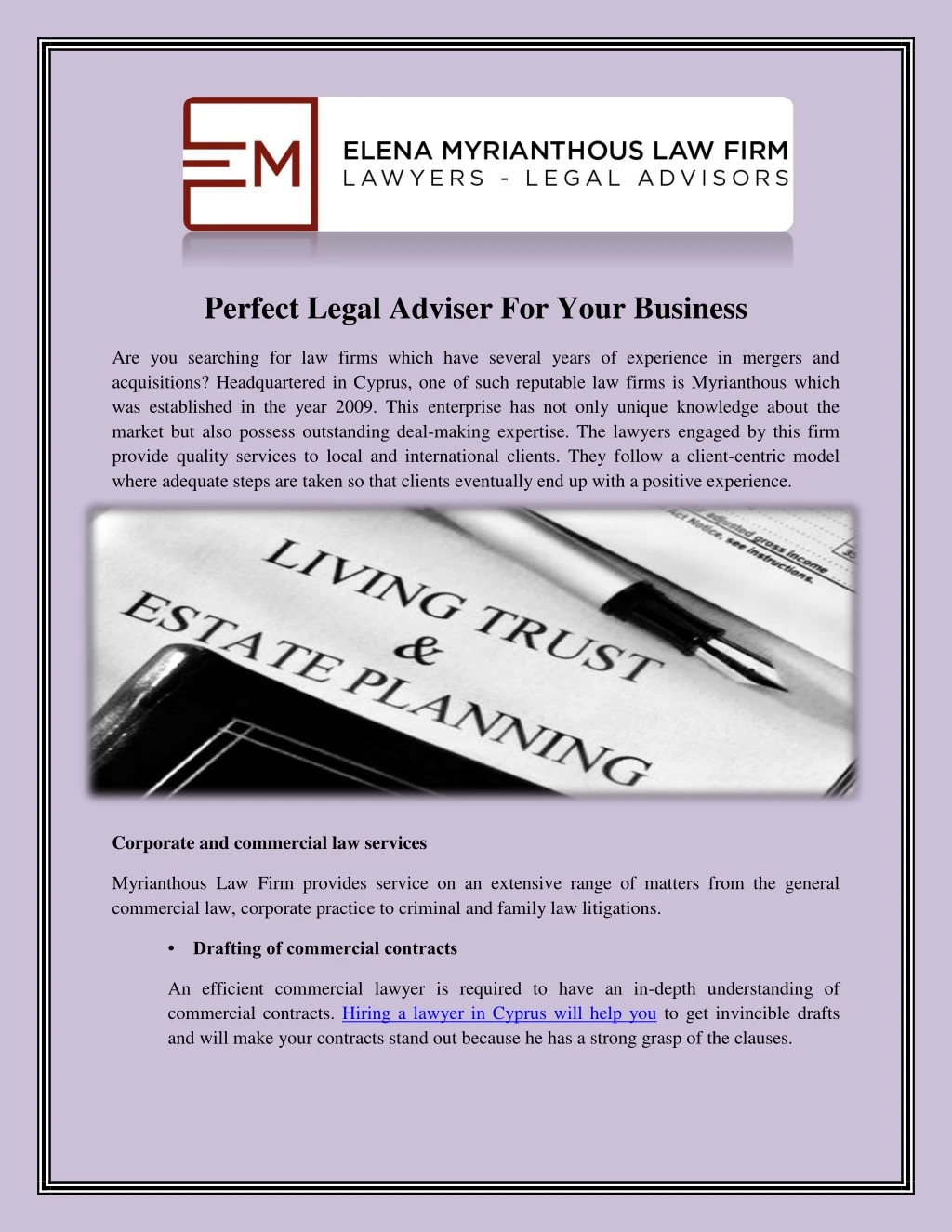 perfect legal adviser for your business