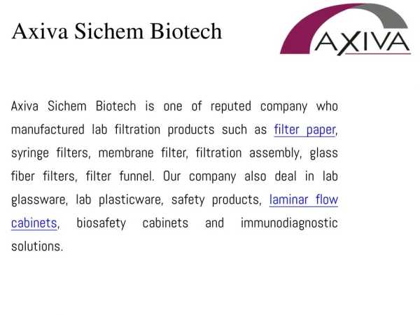 Manufacture and Supplier of Lab Filtration Products and Laboratory Equipments!