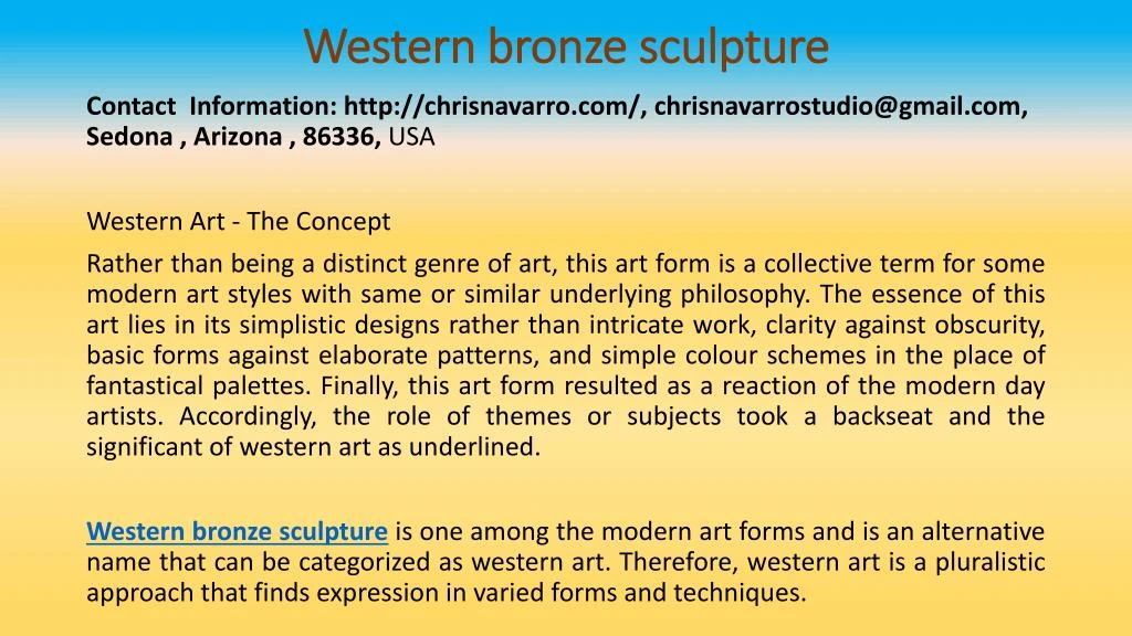 western bronze sculpture