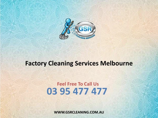 Factory Cleaning Services Melbourne