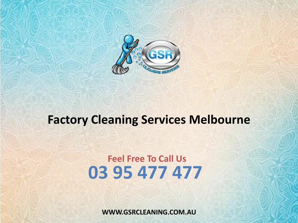 factory cleaning services melbourne