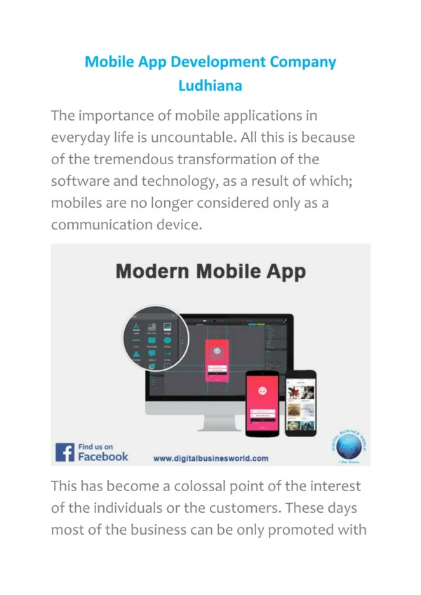 Mobile App Development Company Ludhiana