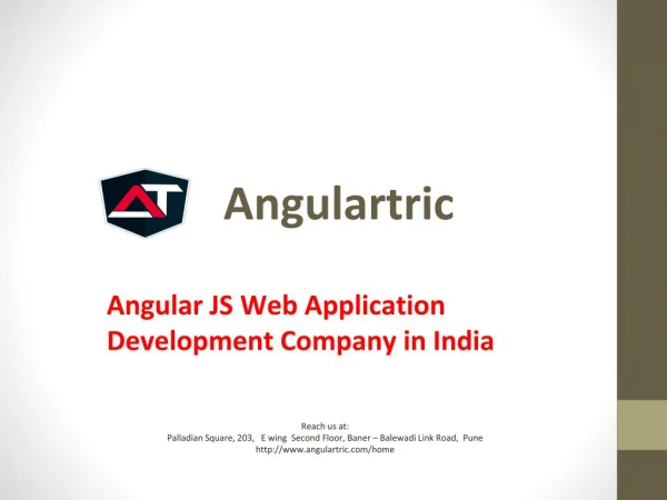 Angular JS Web Application Development, Services in India- Angulartric