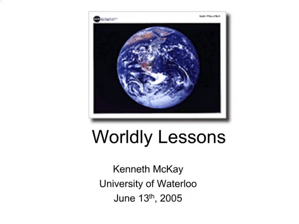 Worldly Lessons