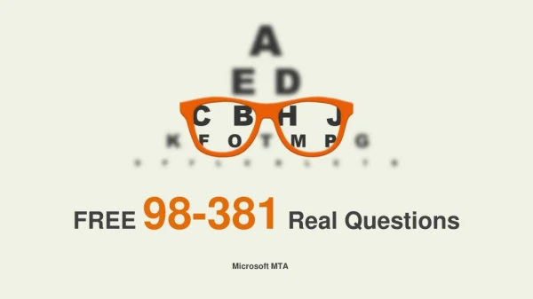 2018 New Microsoft MTA 98-381 Questions and Answers