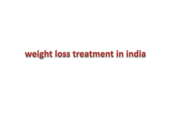 Weight loss treatment in india | hyderabad | gosaluni