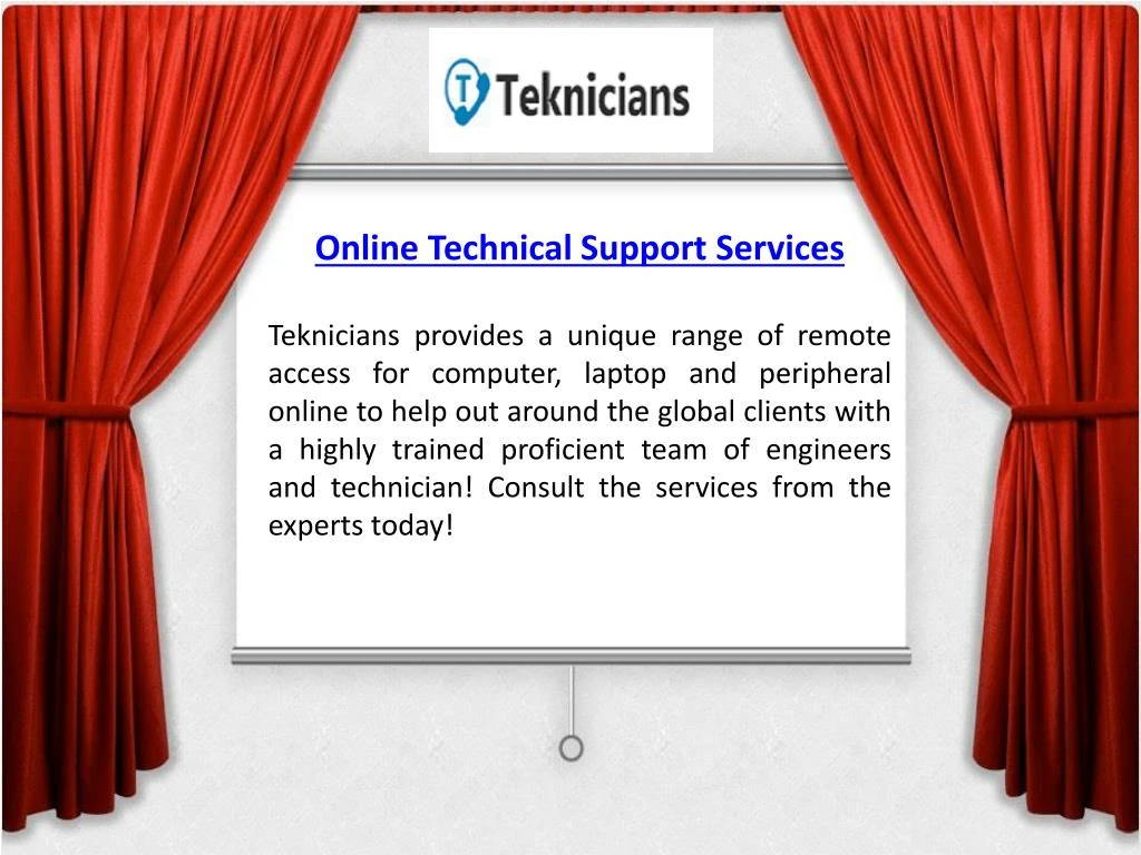 online technical support s ervices teknicians