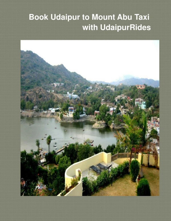 Book Udaipur to Mount Abu Taxi With Udaipur Rides