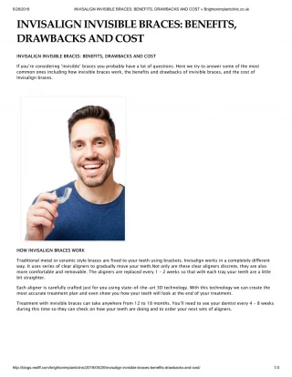 INVISALIGN INVISIBLE BRACES: BENEFITS, DRAWBACKS AND COST - slide 1