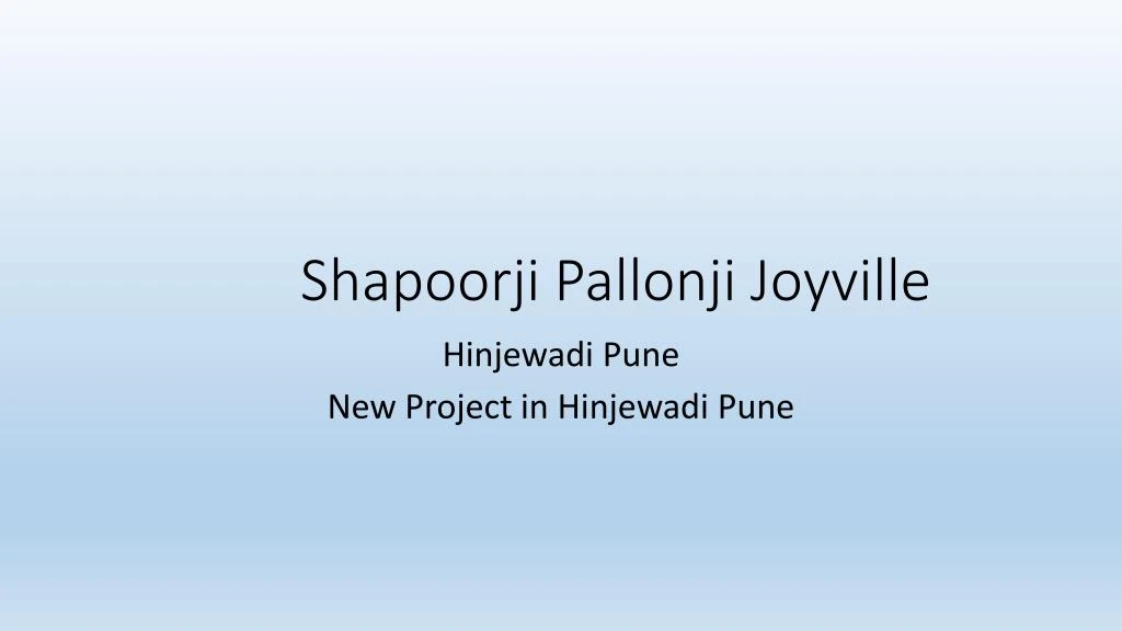 shapoorji pallonji joyville