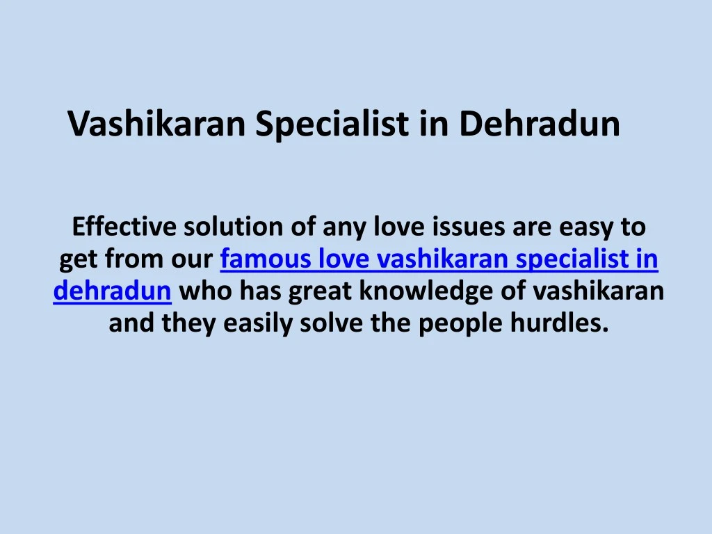 vashikaran specialist in dehradun