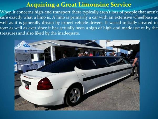 Acquiring a Great Limousine Service