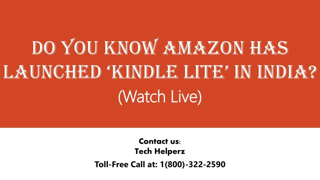 do you know amazon has launched kindle lite in india