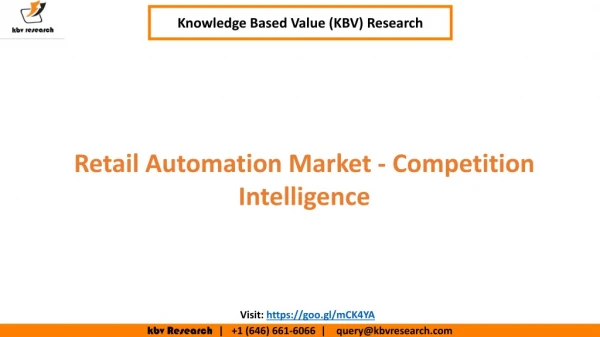 Retail Automation Market - Competition Intelligence