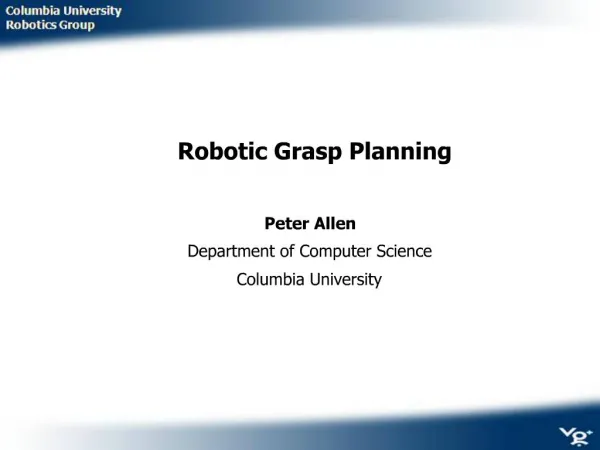 Robotic Grasp Planning
