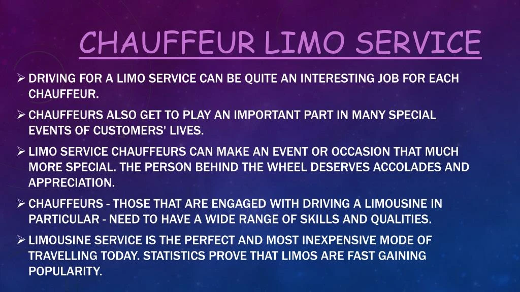 chauffeur limo service