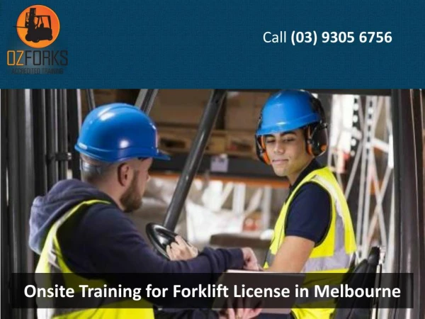 Onsite Training for Forklift License in Melbourne