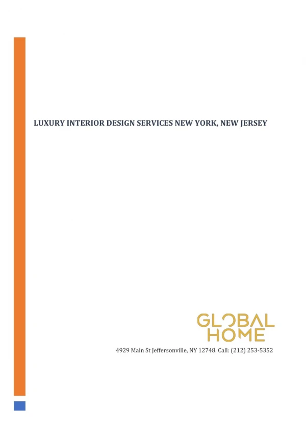 Global Home - Luxury Interior Design Services, New York, New Jersey
