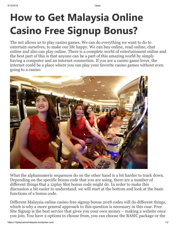 How to Get Malaysia Online Casino Free Signup Bonus?