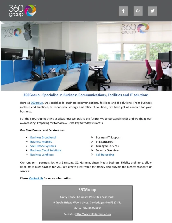360Group - Specialise in Business Communications, Facilities and IT solutions
