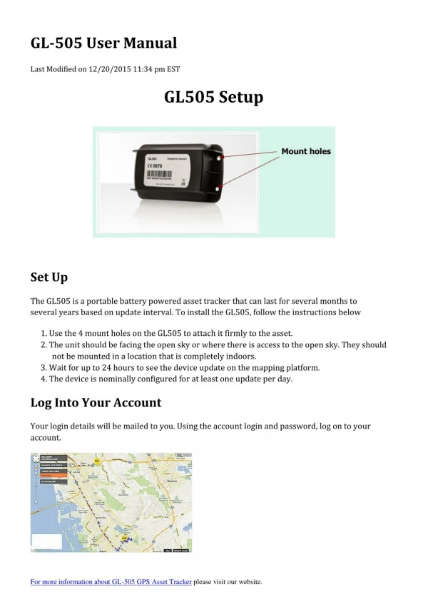 GL-505 User Manual