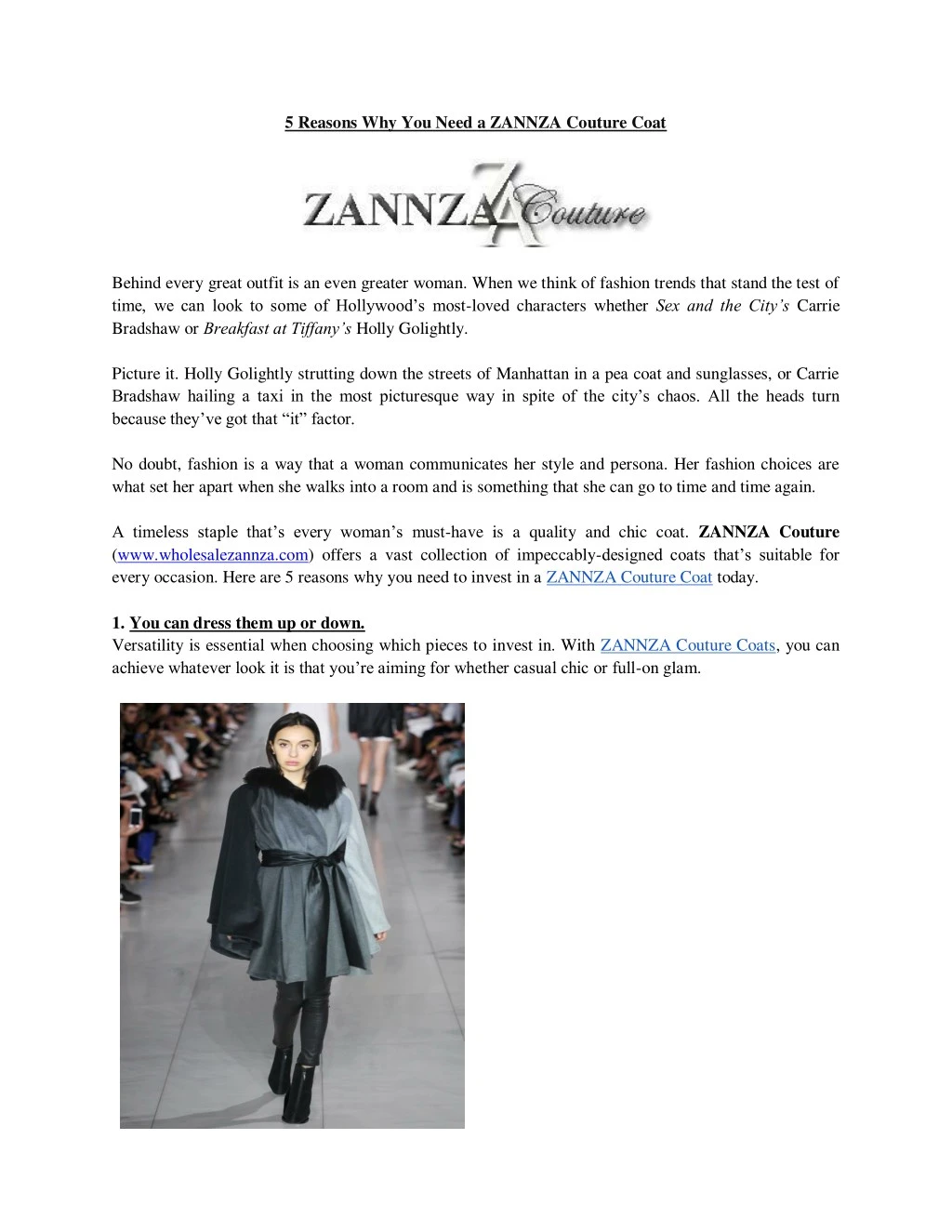 5 reasons why you need a zannza couture coat