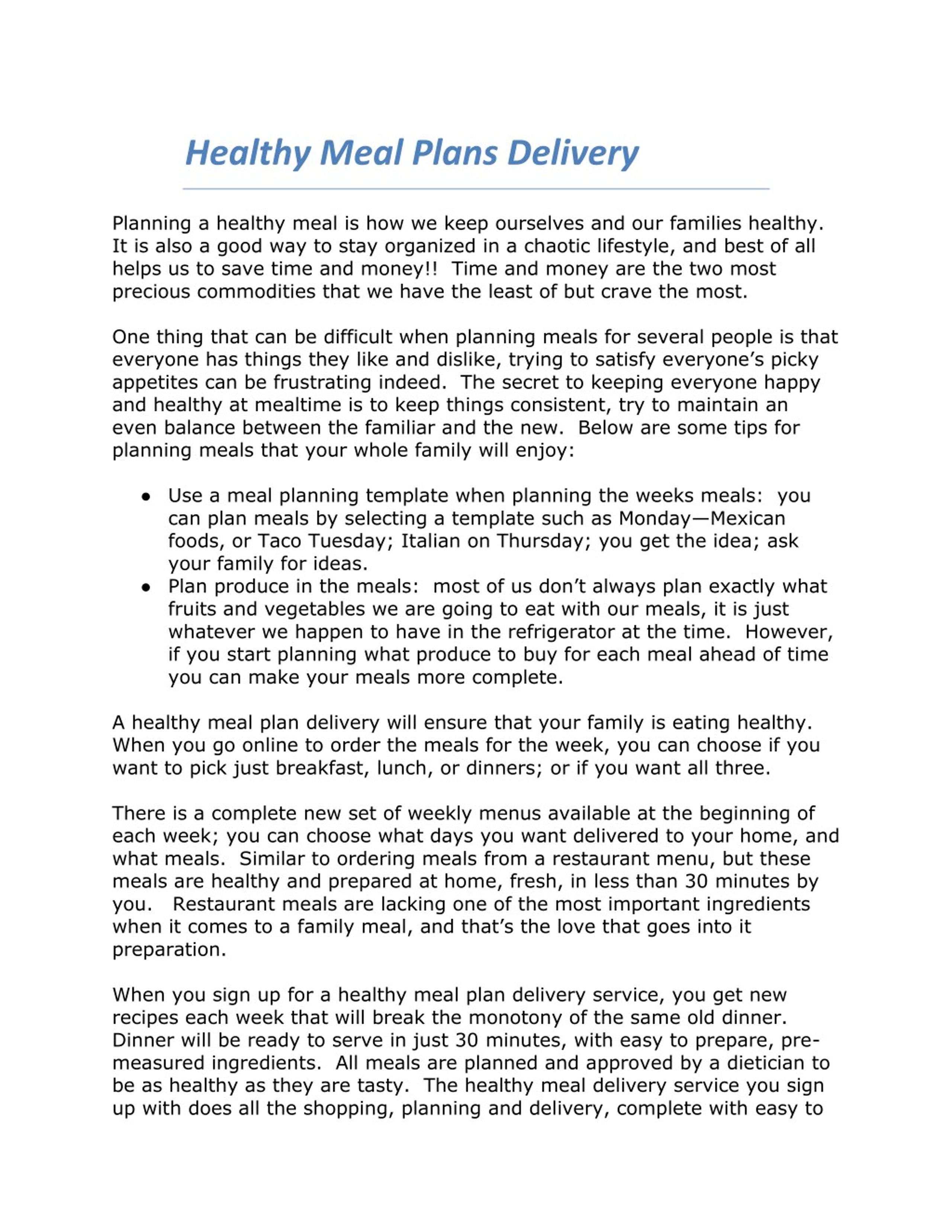 PPT - Healthy Meal Plans Delivery PowerPoint Presentation, free ...