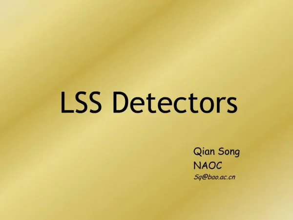 LSS Detectors