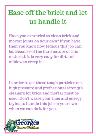 Ease off the brick and let us handle it - slide 1