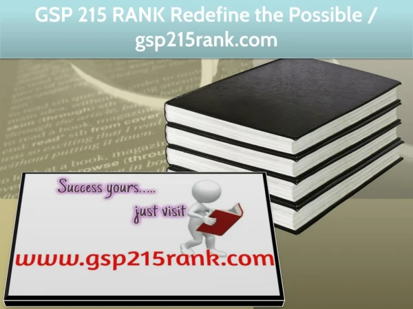 GSP 215 RANK Redefine the Possible / gsp215rank.com