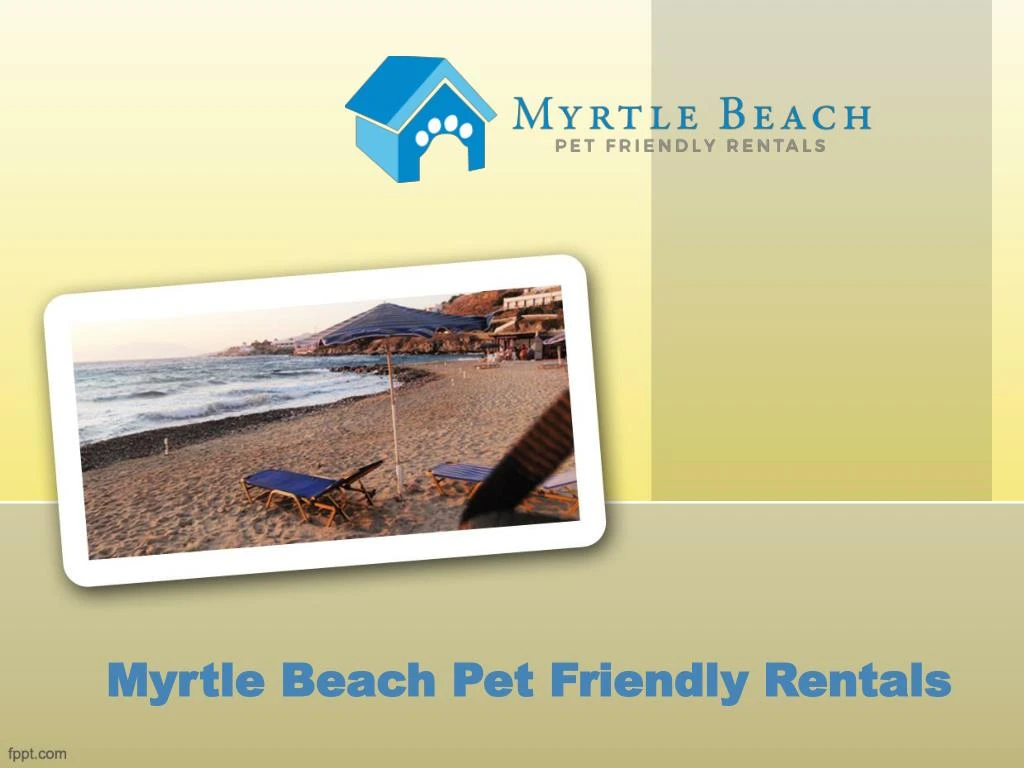 myrtle beach pet friendly rentals
