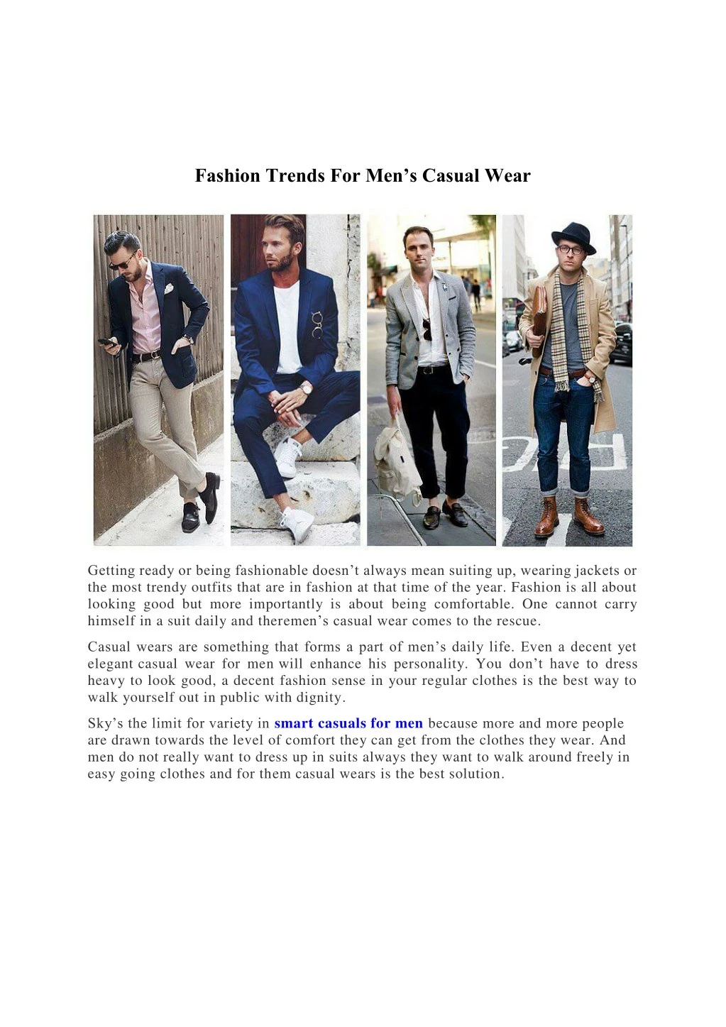fashion trends for men s casual wear