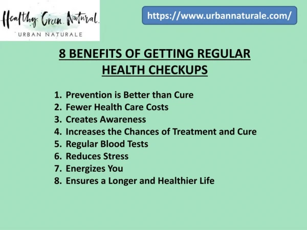 8 BENEFITS OF GETTING REGULAR HEALTH CHECKUPS