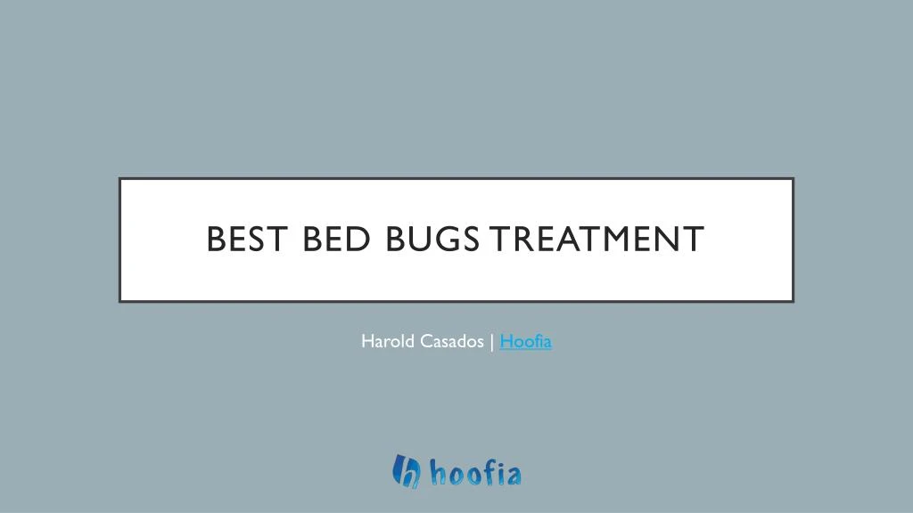 best bed bugs treatment